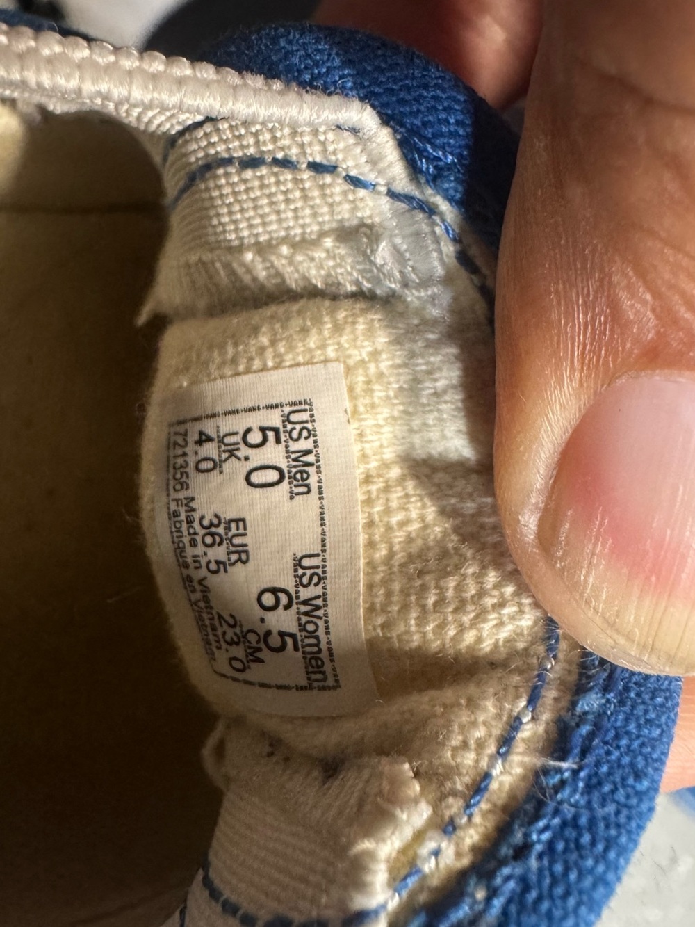 Vans Blue and White Checkerboard Slip-On - Picture 3 of 4